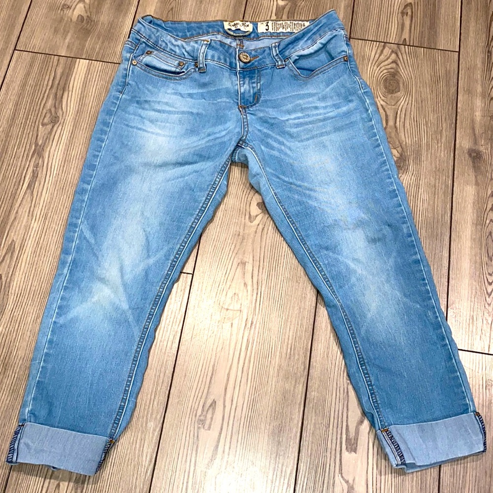 Jeans shorts  ,color blue ,size 3.